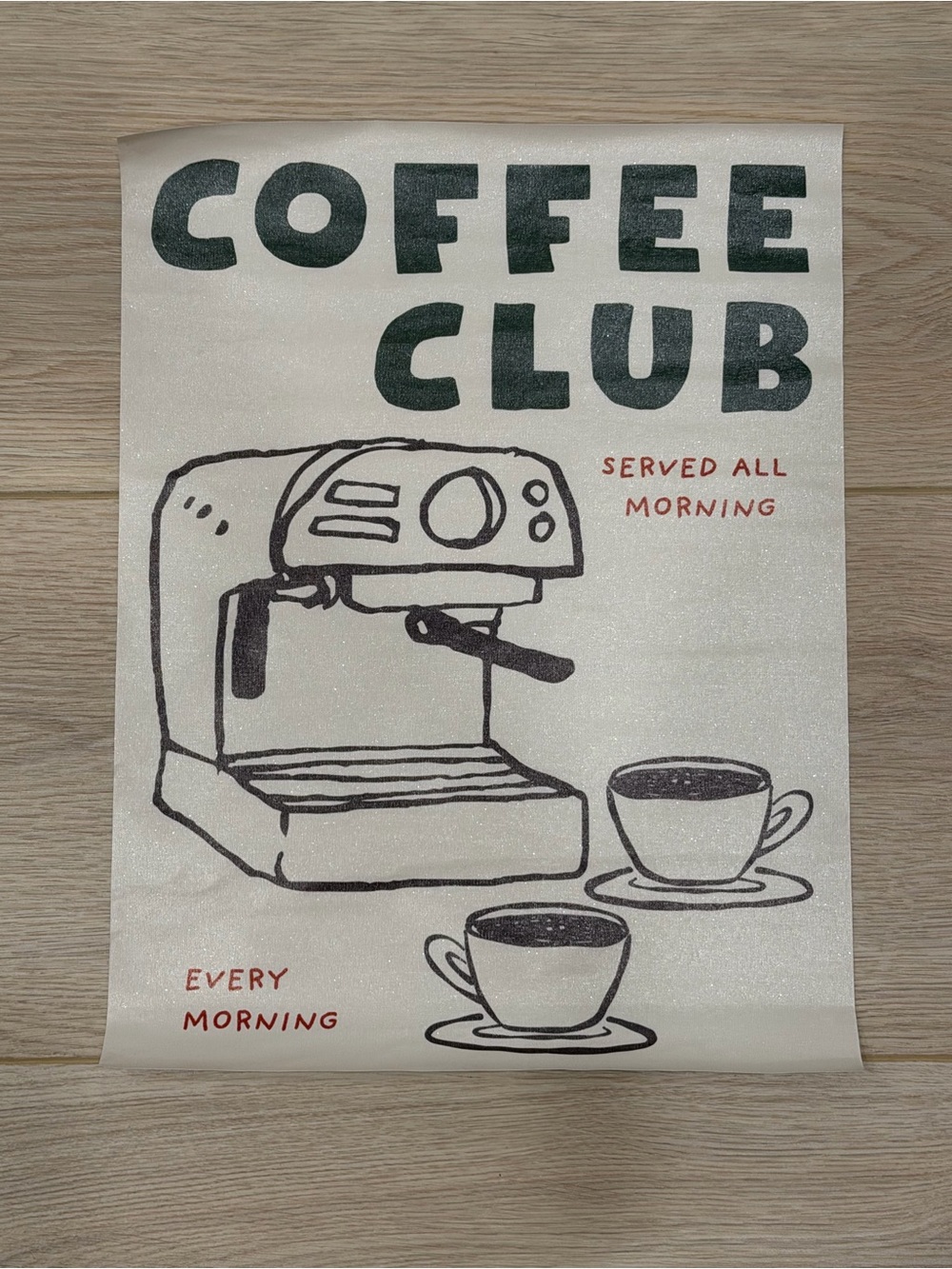 Coffee Club Canvas Art Print Poster - Picture 1 of 2